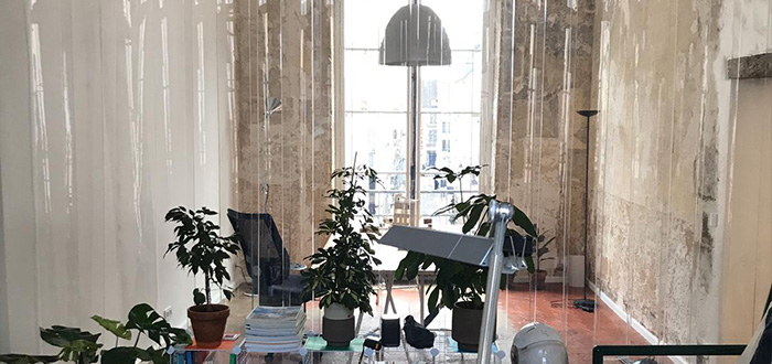 rideau à lanières dans des bureaux professionnels 2